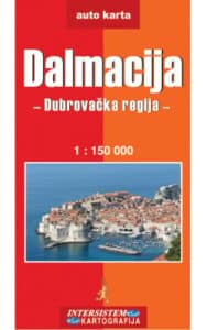 Dalmacija - Dubrovačka regija - auto karta