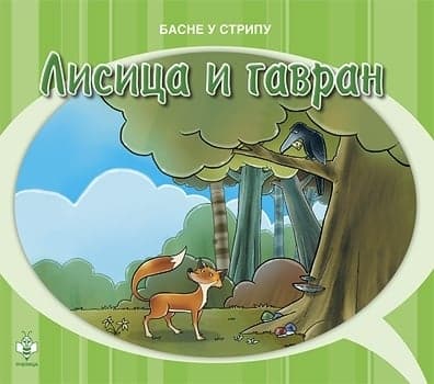 Lisica i gavran basne u stripu